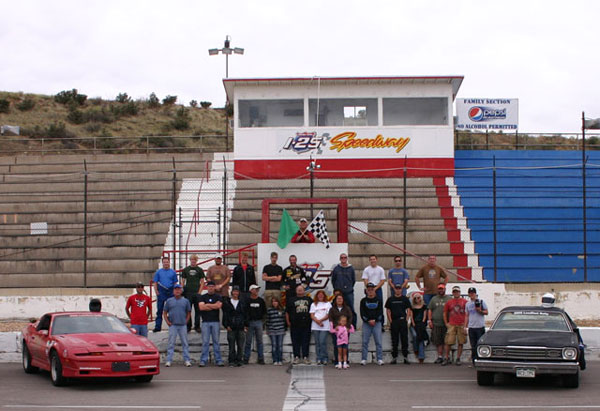 Drivers before the race at I-25 Speedway